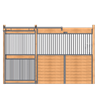 10 Foot Standard Stall Front with Full Grill Door
